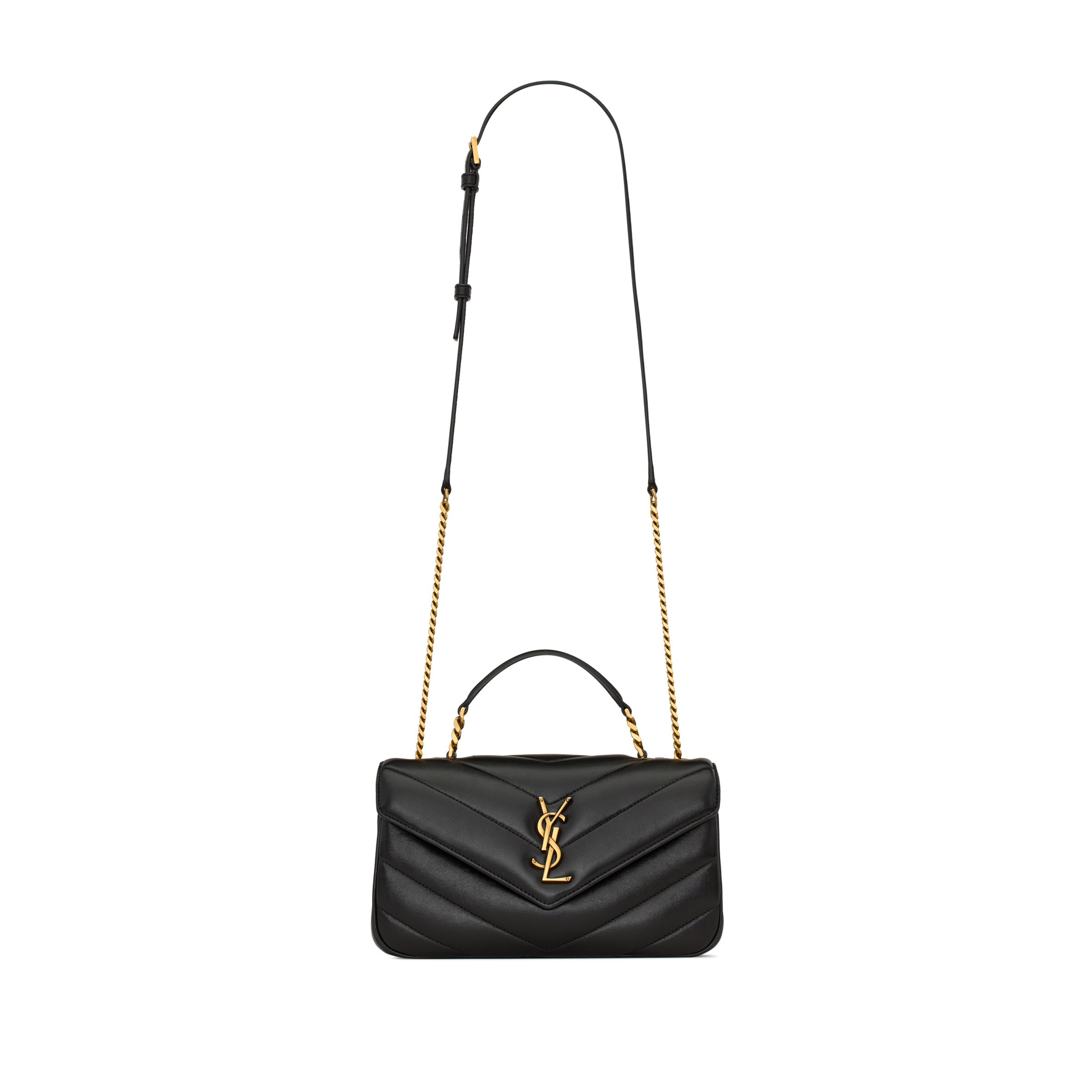 YSL LOULOU TOP-HANDLE IN MATELASSÉ LAMBSKIN 869461AAEAX1000 (25*13*6cm)